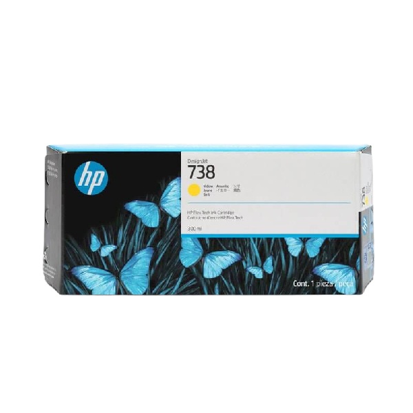 HP DesignJet XT950, XT870 738M 300-ml Yellow Ink Cartridge (300ml)