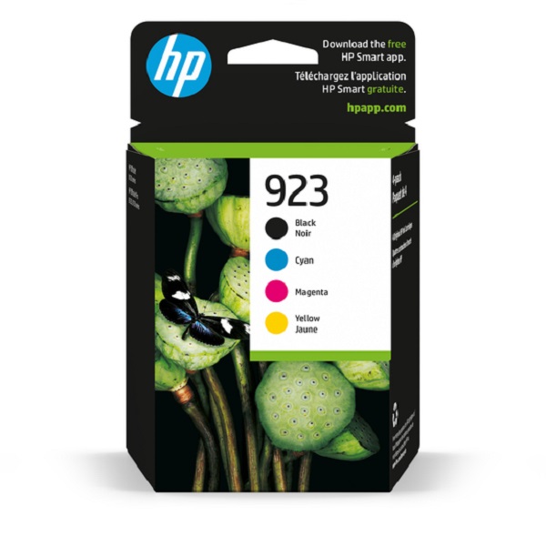 HP 923 (6C3Y6LN) OfficeJet Pro 8120, 8130 Series CMYK Ink Cartridge Combo 4-Pack (1,700 Yield)
