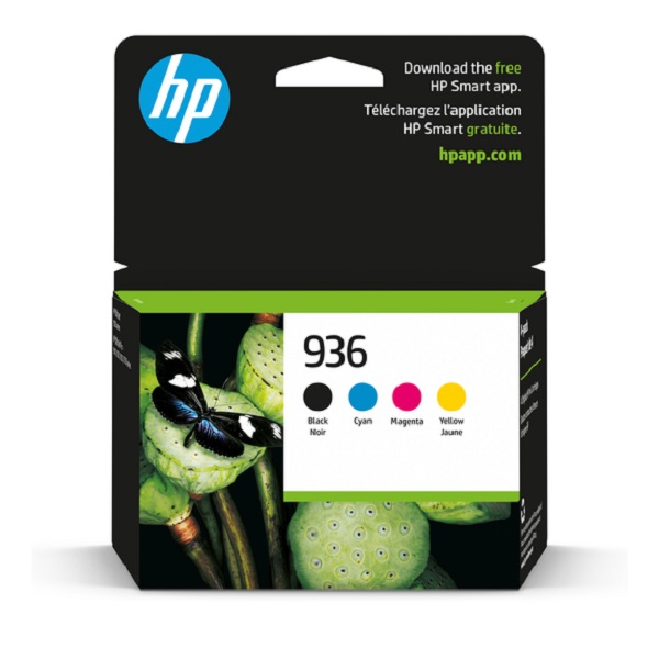 HP 936 (6C3Z5LN) OfficeJet Pro 9100, 9700 Series CMYK Ink Cartridge Combo 4-Pack (3,650 Yield)