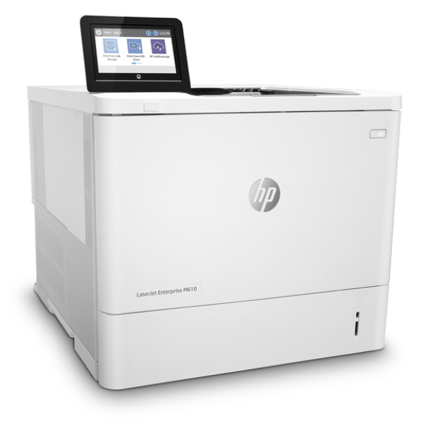 HP LaserJet Enterprise SFP M610dn (55 ppm) (512 MB) (1.2 GHz) (8.5" x 14") (1200 x 1200 dpi) (Duplex) (Duty 250,000) (550 Input) (100 MPT) (USB) (Ethernet) (Touchscreen) (Energy Star)