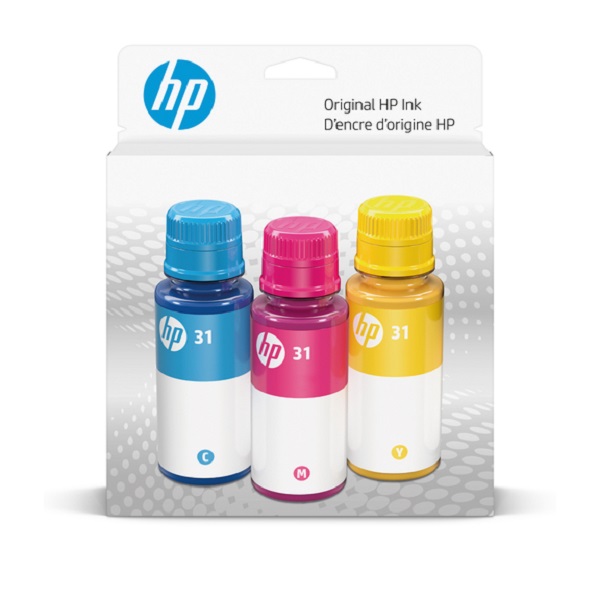 HP 31 (9C228AN) CMY Ink Cartridge Combo 3-Pack (3 x 8,000 Yield)