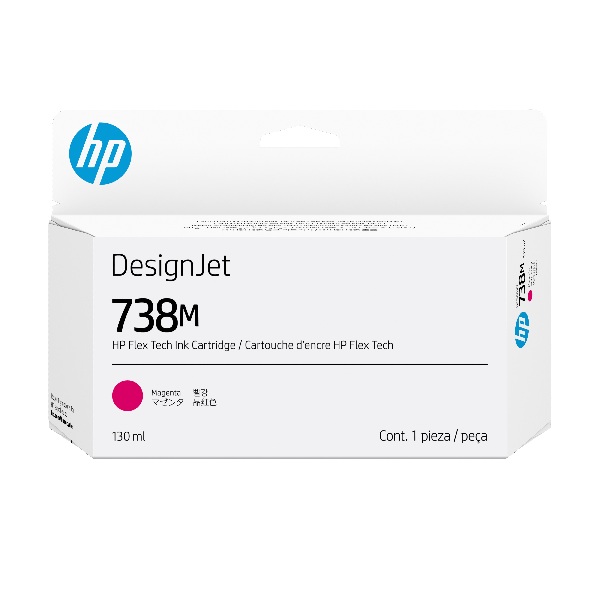 HP DesignJet XT950, XT870 738M 130-ml Magenta Ink Cartridge (130ml)