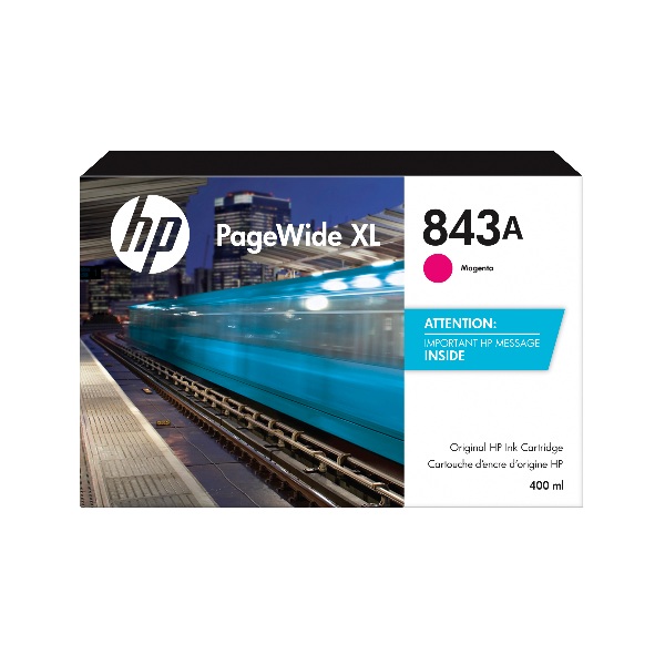HP 843A (C1Q59A) PageWide XL 4000, 4100, 4500, 4600, 5000 Magenta PageWide Ink Cartridge (400 ml)