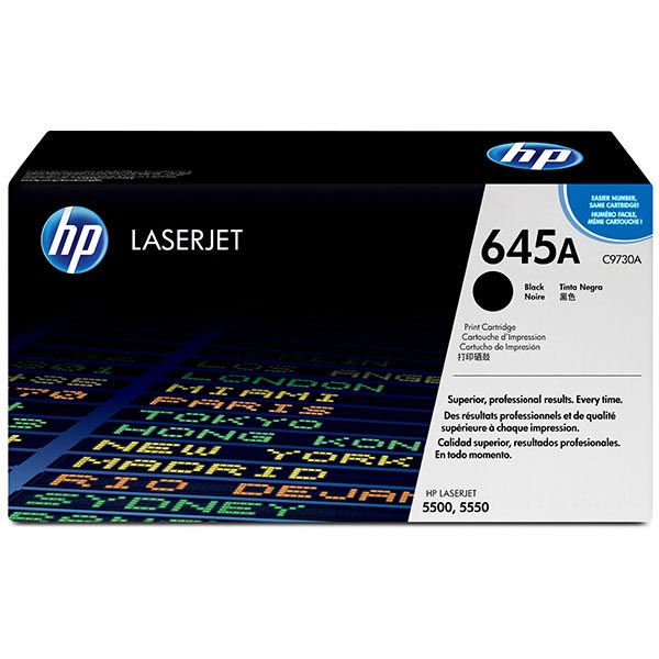 HP 645A (C9730A) Color LaserJet 5500, 5550 Black Original LaserJet Toner Cartridge (13,000 Yield)