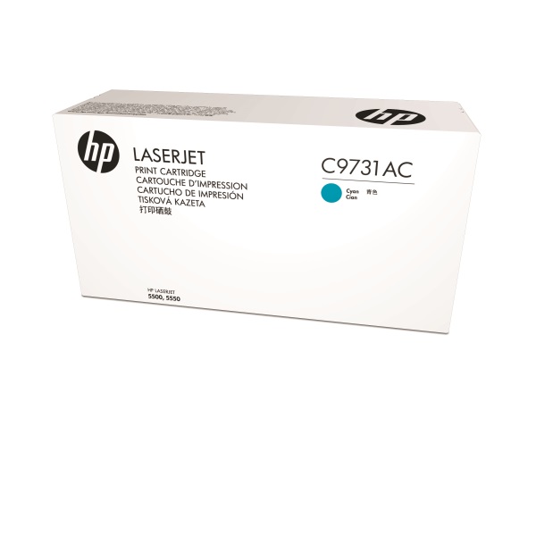 HP 645A (C9731AC) Color LaserJet 5500 5550 Cyan Original LaserJet Contract Toner Cartridge (12000 Yield)
