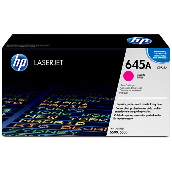 HP 645A (C9733A) Color LaserJet 5500, 5550 Magenta Original LaserJet Toner Cartridge (12,000 Yield)