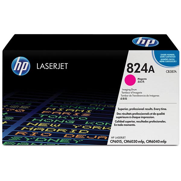 HP 824A (CB387A) Color LaserJet CM6030 MFP, CM6040 MFP, CP6015 Magenta Original LaserJet Image Drum (23,000 Yield)