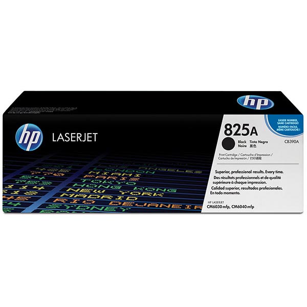 HP 825A (CB390A) Color LaserJet CM6030 MFP CM6040 MFP Black Original LaserJet Toner Cartridge (19500 Yield)