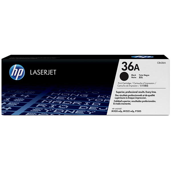 HP 36A (CB436D) LaserJet M1522 MFP P1505 2-Pack Black Original LaserJet Toner Cartridges (2 x 2000 Yield)