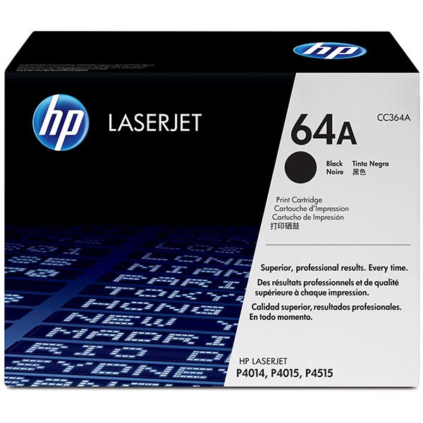 HP 64A (CC364A) LaserJet P4014, P4015, P4515 Black Original LaserJet Toner Cartridge (10,000 Yield)
