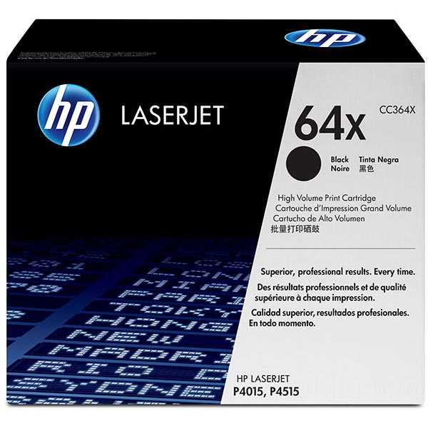 HP 64X (CC364X) LaserJet P4015, P4515 High Yield Black Original LaserJet Toner Cartridge (24,000 Yield)