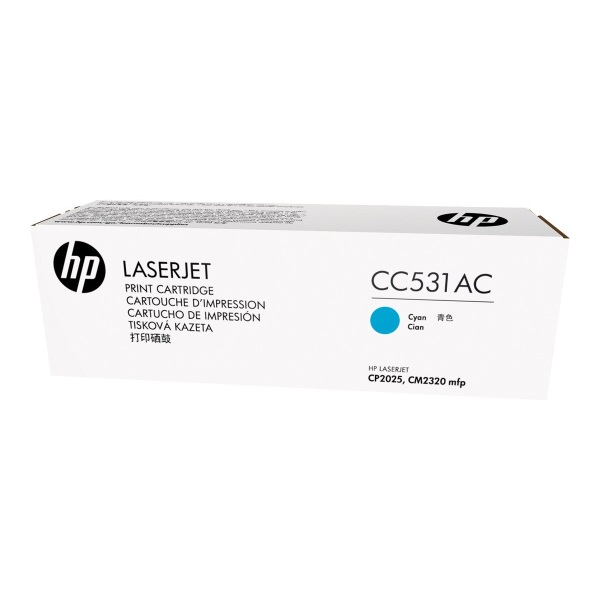 HP 304A (CC531AC) Color LaserJet CM2320 MFP CP2025 Cyan Original LaserJet Contract Toner Cartridge (2800 Yield)