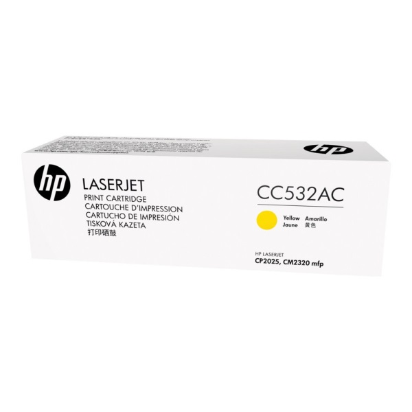 HP 304A (CC532AC) Color LaserJet CM2320 MFP CP2025 Yellow Original LaserJet Contract Toner Cartridge (2800 Yield)