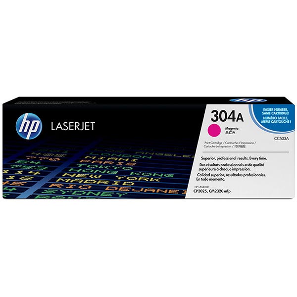 HP 304A (CC533AG) Color LaserJet CM2320 MFP, CP2025 Magenta Original LaserJet Toner Cartridge for US Government (2,800 Yield)