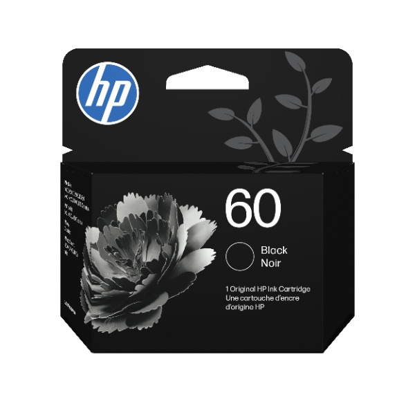 HP 60 (CC640WN) Black Original Ink Cartridge (200 Yield)