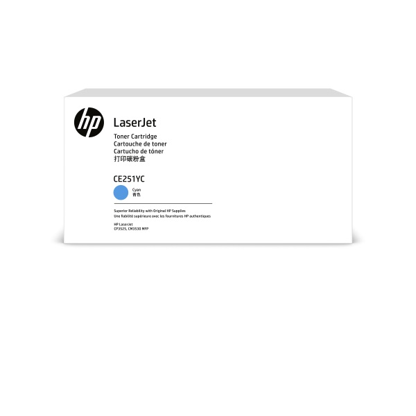 HP 504A (CE251YC) Color LaserJet CM3530 MFP CP3525 Optimized Yield Cyan Original LaserJet Contract Toner Cartridge (7900 Yield)
