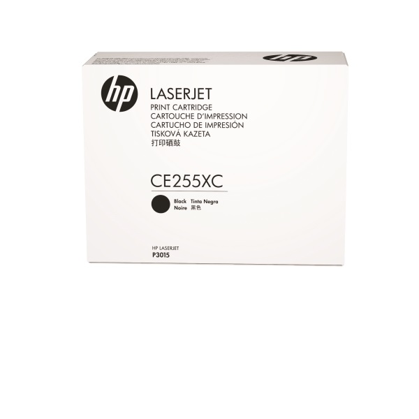 HP 55X (CE255XC) LaserJet Enterprise 500 MFP (Flow) M525 Pro MFP M521 P3010 P3015 High Yield Original LaserJet Contract Toner Cartridge (12500 Yield)