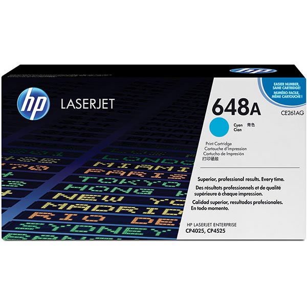 HP 648A (CE261AG) Color LaserJet CP4025, CP4525 Cyan Original LaserJet Toner Cartridge for US Government (11,000 Yield)