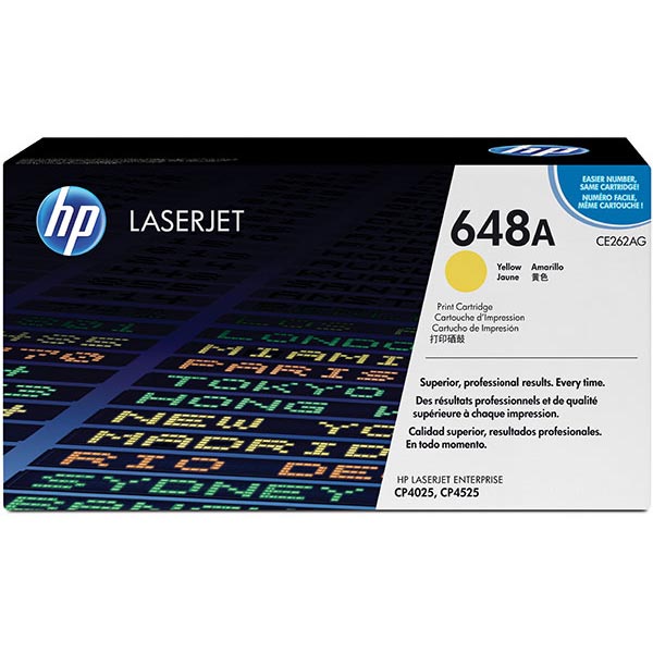 HP 648A (CE262AG) Color LaserJet CP4025, CP4525 Yellow Original LaserJet Toner Cartridge for US Government (11,000 Yield)