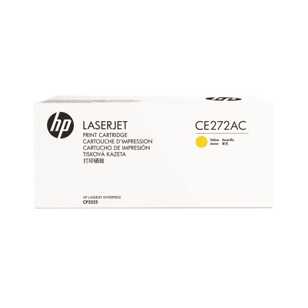HP 650A (CE272AC) Color LaserJet CP5525 M750 Yellow Original LaserJet Contract Toner Cartridge (15000 Yield)