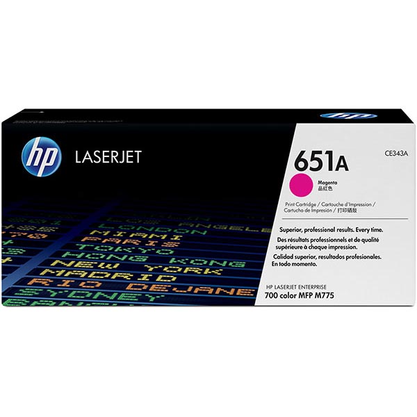 HP 651A (CE343AG) LaserJet Enterprise 700 Color MFP M775 Magenta Original LaserJet Toner Cartridge for US Government (16,000 Yield)