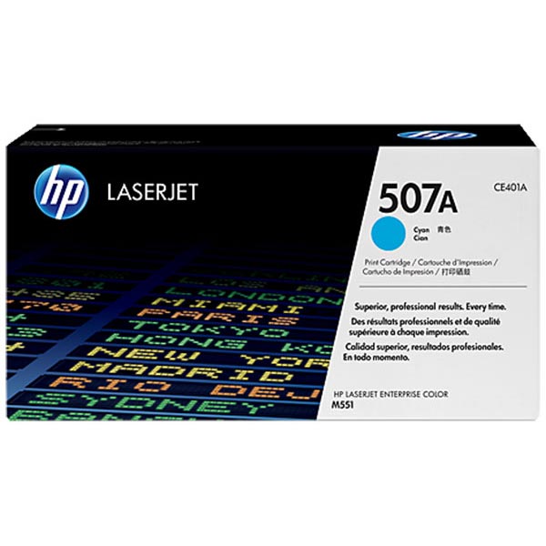HP 507A (CE401AG) Color LaserJet M551, Enterprise 500 MFP M570, M575, M575c Cyan Original LaserJet Toner Cartridge for US Government (6,000 Yield)