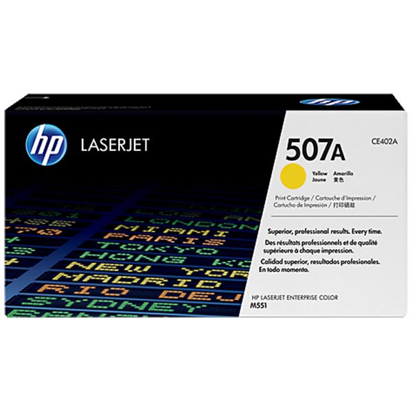 HP 507A (CE402AG) Color LaserJet M551, Enterprise 500 MFP M570, M575, M575c Yellow Original LaserJet Toner Cartridge for US Government (6,000 Yield)