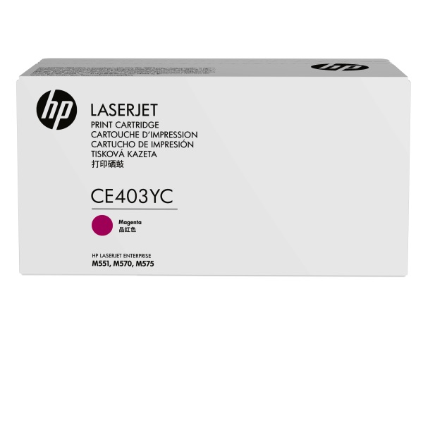 HP 507A (CE403YC) Color LaserJet M551 Enterprise 500 MFP M570 M575 M575c Optimized Yield Magenta Original LaserJet Contract Toner Cartridge (7800 Yield)
