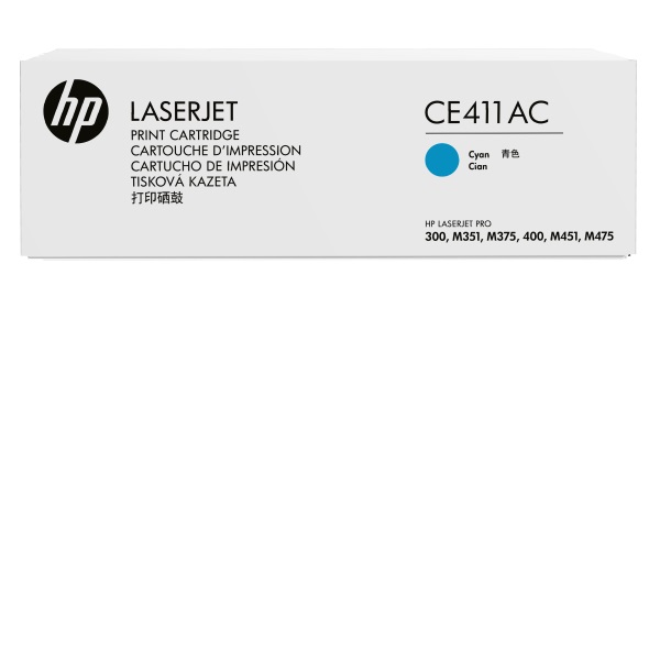 HP 305A (CE411AC) Color LaserJet Pro 300 MFP M375nw Pro 400 M451 Pro 400 MFP M475 Cyan Original LaserJet Contract Toner Cartridge (2600 Yield)