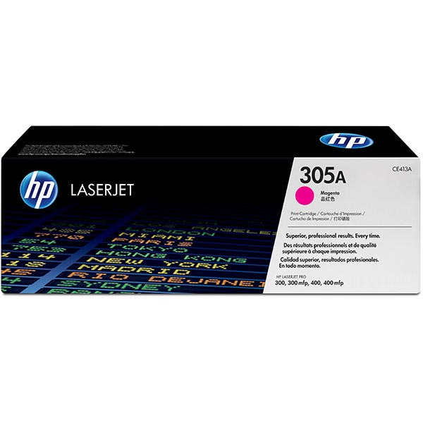 HP 305A (CE413AG) Color LaserJet Pro 300 MFP M375nw, Pro 400 M451, Pro 400 MFP M475 Magenta Original LaserJet Toner Cartridge for US Government (2,600 Yield)