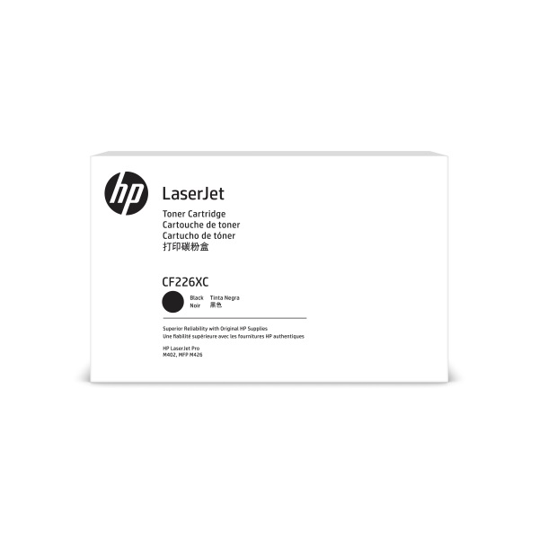 HP 26X (CF226XC) LaserJet Pro M402 MFP M426 High Yield Black Original LaserJet Contract Toner Cartridge (9000 Yield)