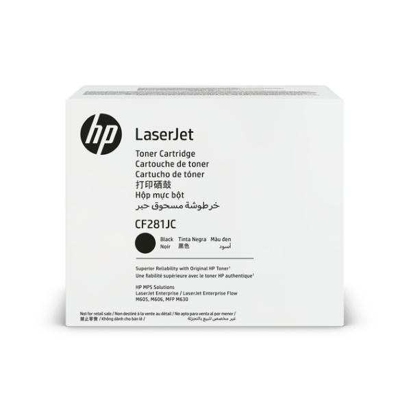 HP (CF281JC) LaserJet Enterprise M605 M606 MFP M630 Black Original LaserJet Contract Toner Cartridge (30000 Yield)