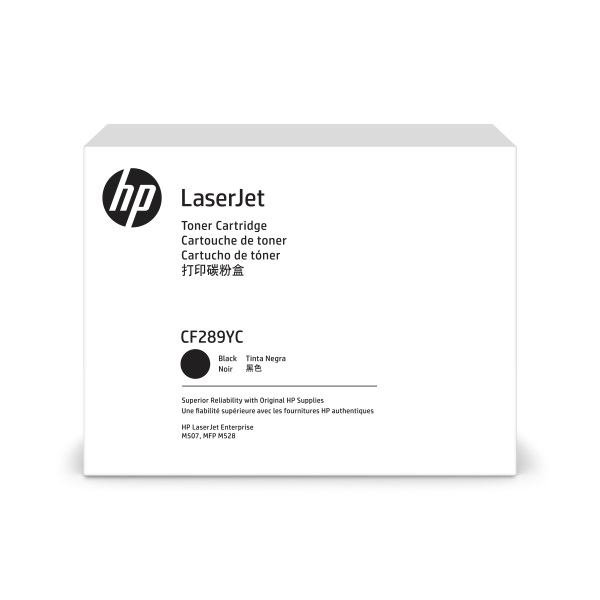 HP 89Y (CF289YC) LaserJet Enterprise M507 MFP M528 Managed MFP E52645dn Flow MFP E52645c Extra High Yield Black LaserJet Contract Toner Cartridge (20000 Yield)