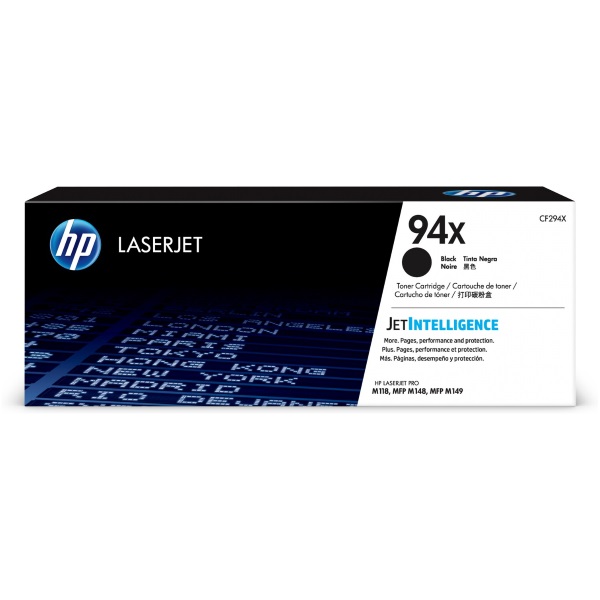 HP 94X (CF294X) LaserJet Pro M118, MFP M148 Black Original LaserJet Toner Cartridge (2,800 Yield)