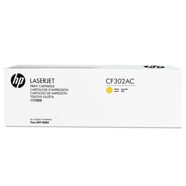 HP 827A (CF302AC) Color LaserJet Enterprise flow M880 MFP Yellow Original LaserJet Contract Toner Cartridge (32000 Yield)