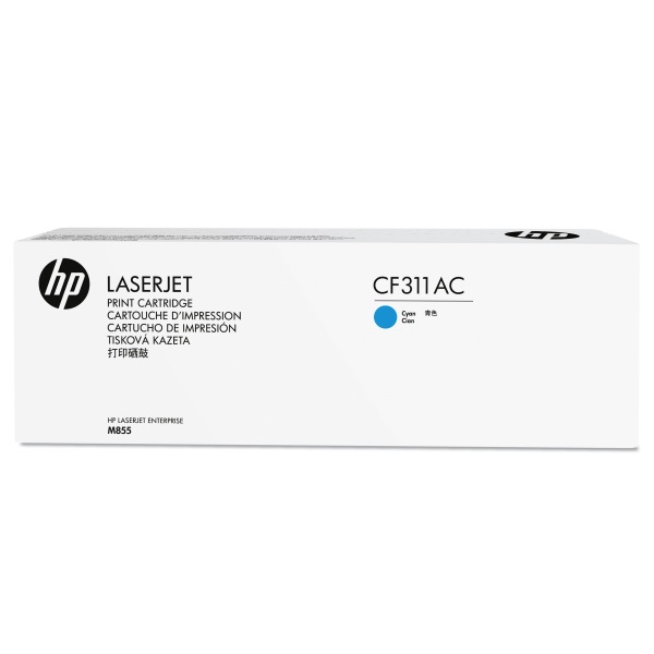 HP 826A (CF311AC) Color LaserJet Enterprise M855 Cyan Original LaserJet Contract Toner Cartridge (31500 Yield)