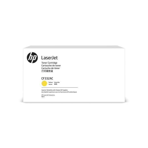 HP 654A (CF332AC) Color LaserJet Enterprise M651 Yellow Original LaserJet Contract Toner Cartridge (15000 Yield)