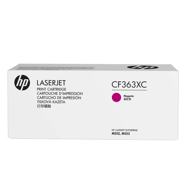 HP 508X (CF363XC) Color LaserJet E55040 M552 M553 (Flow) MFP M577 High Yield Magenta Original LaserJet Contract Toner Cartridge (9500 Yield)