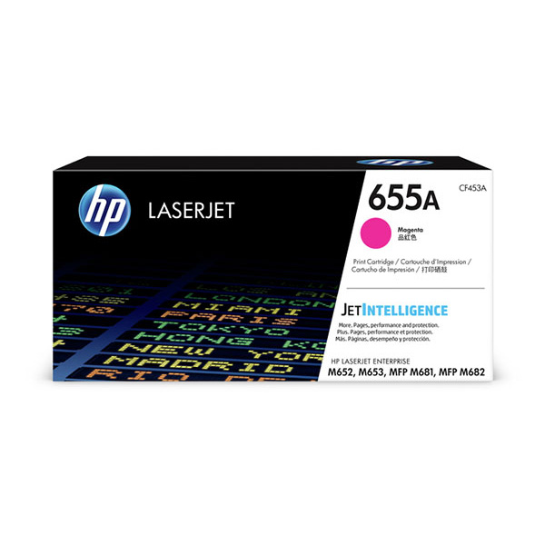 HP 655A (CF453A) Color LaserJet Enterprise M652, M653, M681, M682 Magenta Original LaserJet Toner Cartridge (10,500 Yield)