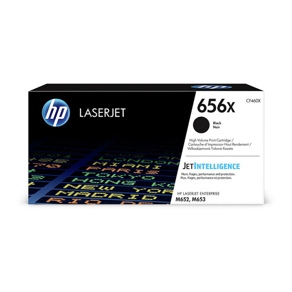 HP 656X (CF460X) Color LaserJet Enterprise M652, M653 High Yield Black Original LaserJet Toner Cartridge (27,000 Yield)