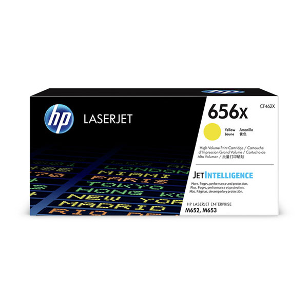 HP 656X (CF462X) Color LaserJet Enterprise M652, M653 High Yield Yellow Original LaserJet Toner Cartridge (22,000 Yield)