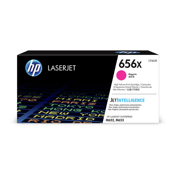 HP 656X (CF463X) Color LaserJet Enterprise M652, M653 High Yield Magenta Original LaserJet Toner Cartridge (22,000 Yield)