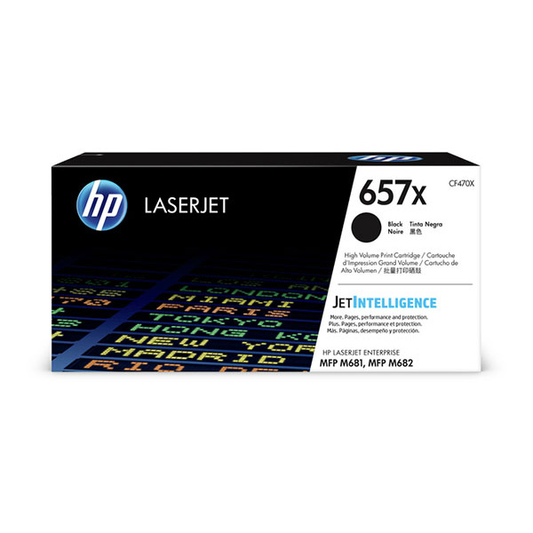 HP 657X (CF470X) Color LaserJet Enterprise M681, M682 High Yield Black Original LaserJet Toner Cartridge (28,000 Yield)