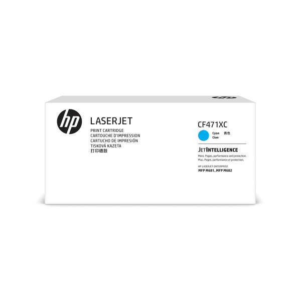 HP 657XC (CF471XC) Color LaserJet Enterprise M681 M682 High Yield Cyan Original LaserJet Contract Toner Cartridge (23000 Yield)