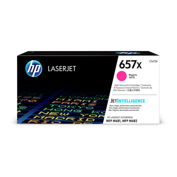 HP 657X (CF473X) Color LaserJet Enterprise M681, M682 High Yield Magenta Original LaserJet Toner Cartridge (23,000 Yield)