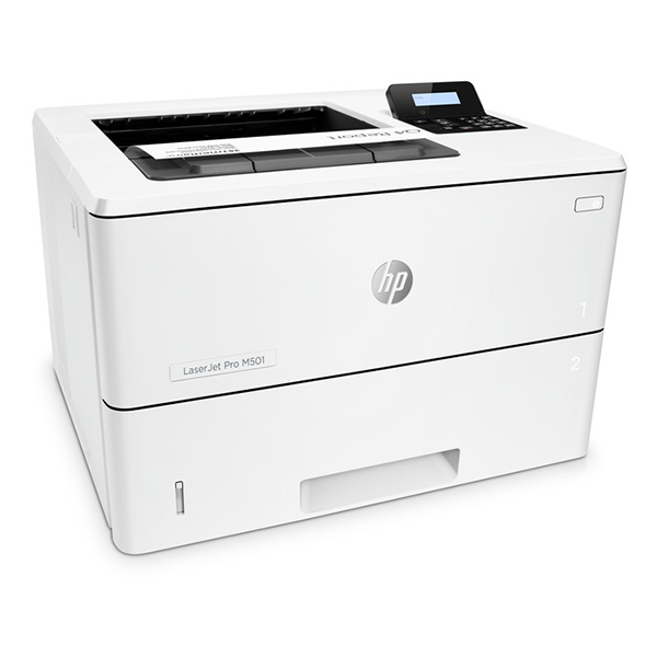 HP LaserJet Pro M501dn Mono Laser Printer (45 ppm) (256 MB) (1.5 GHz) (600 x 600 dpi) (Max Duty Cycle 100,000 Pages) (Duplex) (USB) (Ethernet) (550 Sheet Input Tray) (100 Sheet MPT)