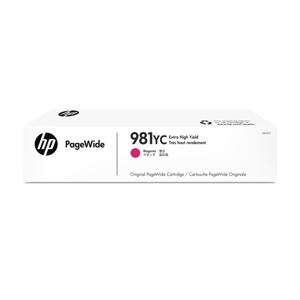 HP 981YC (L0R18YC) PageWide Managed Color E55650dn MFP E58650dn Flow MFP E58650z Magenta Contract Original PageWide Cartridge (16000 Yield)