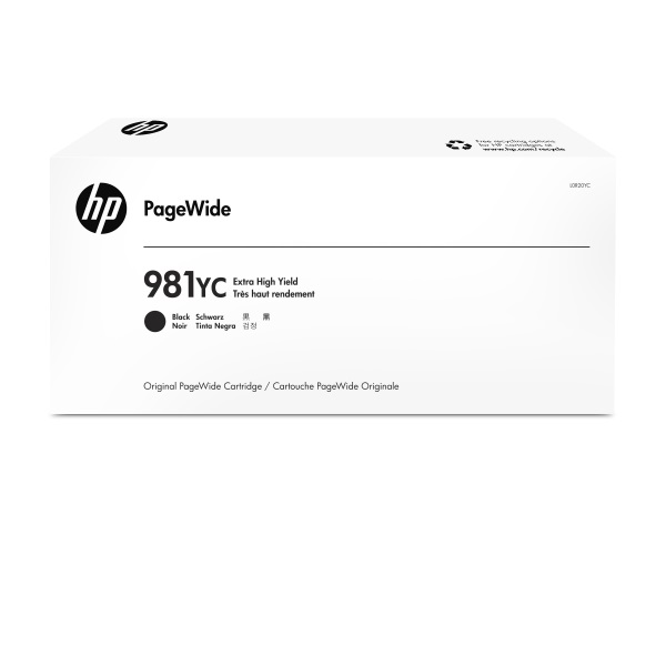 HP 981YC (L0R20YC) PageWide Managed Color E55650dn MFP E58650dn Flow MFP E58650z Black Contract Original PageWide Cartridge (21000 Yield)