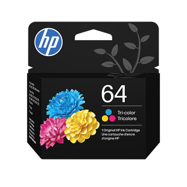 HP 64 (N9J89AN) Envy Inspire 7955e Tri-color Original Ink Cartridge (165 Yield)