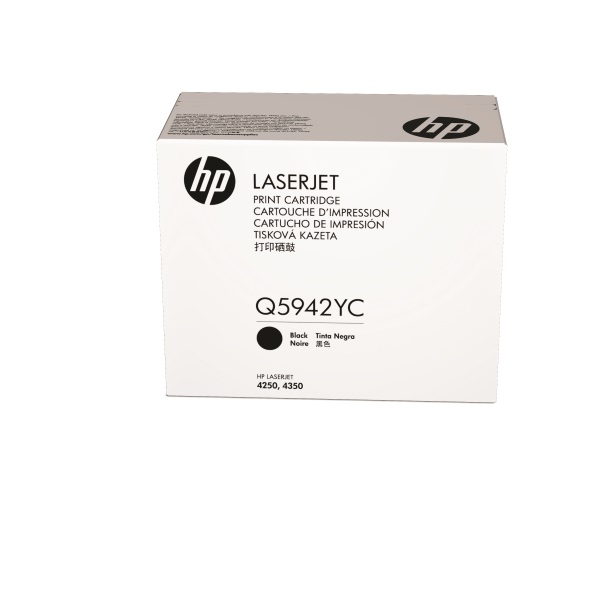 HP 42X (Q5942YC) LaserJet 4250 4350 Optimized Yield Original LaserJet Contract Toner Cartridge (24500 Yield)